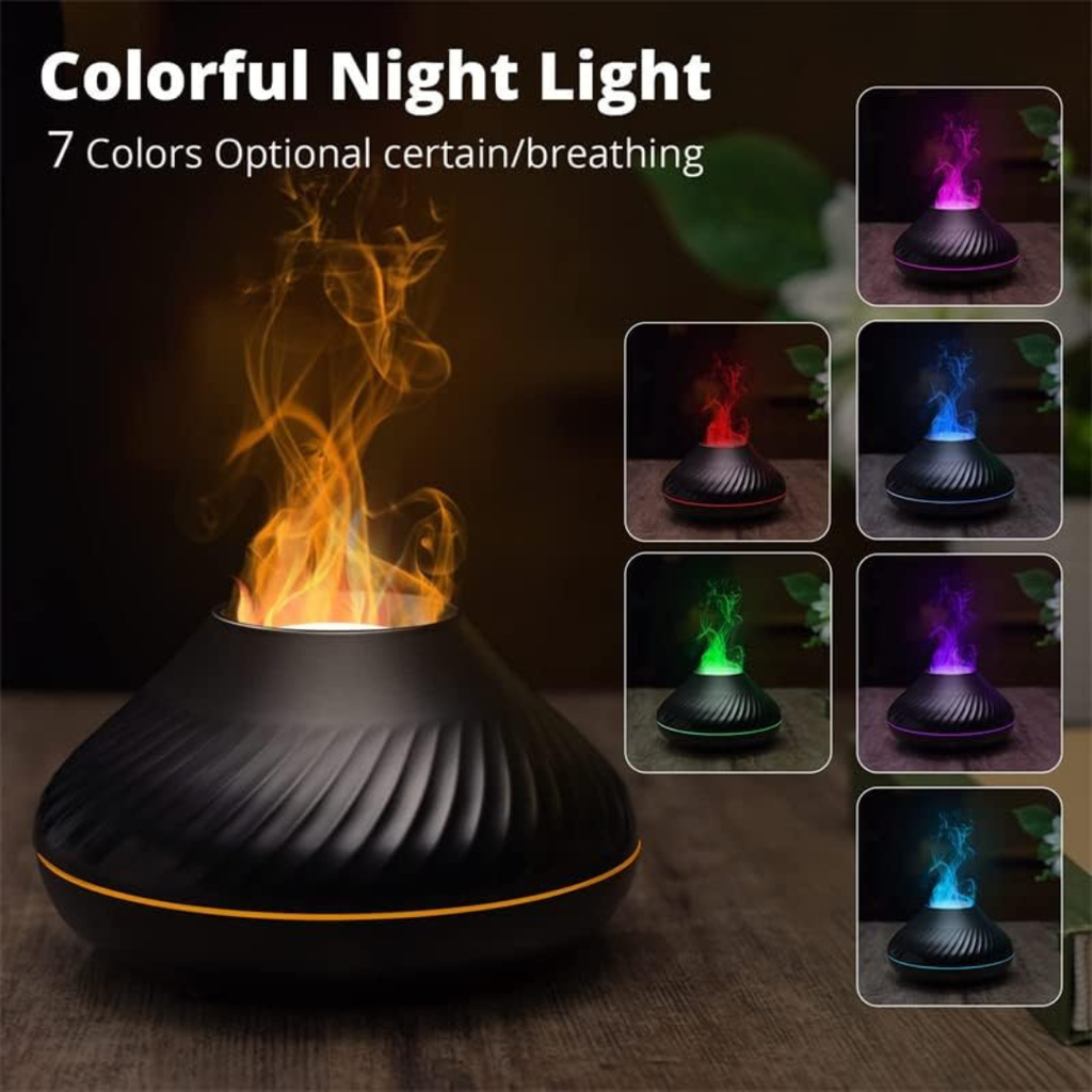ZenMist™ – Aromatherapy Diffuser & Humidifier with Flame and Rain Cloud Effect