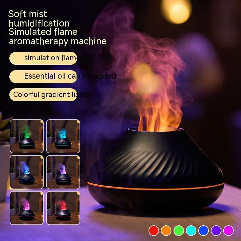 ZenMist™ – Aromatherapy Diffuser & Humidifier with Flame and Rain Cloud Effect